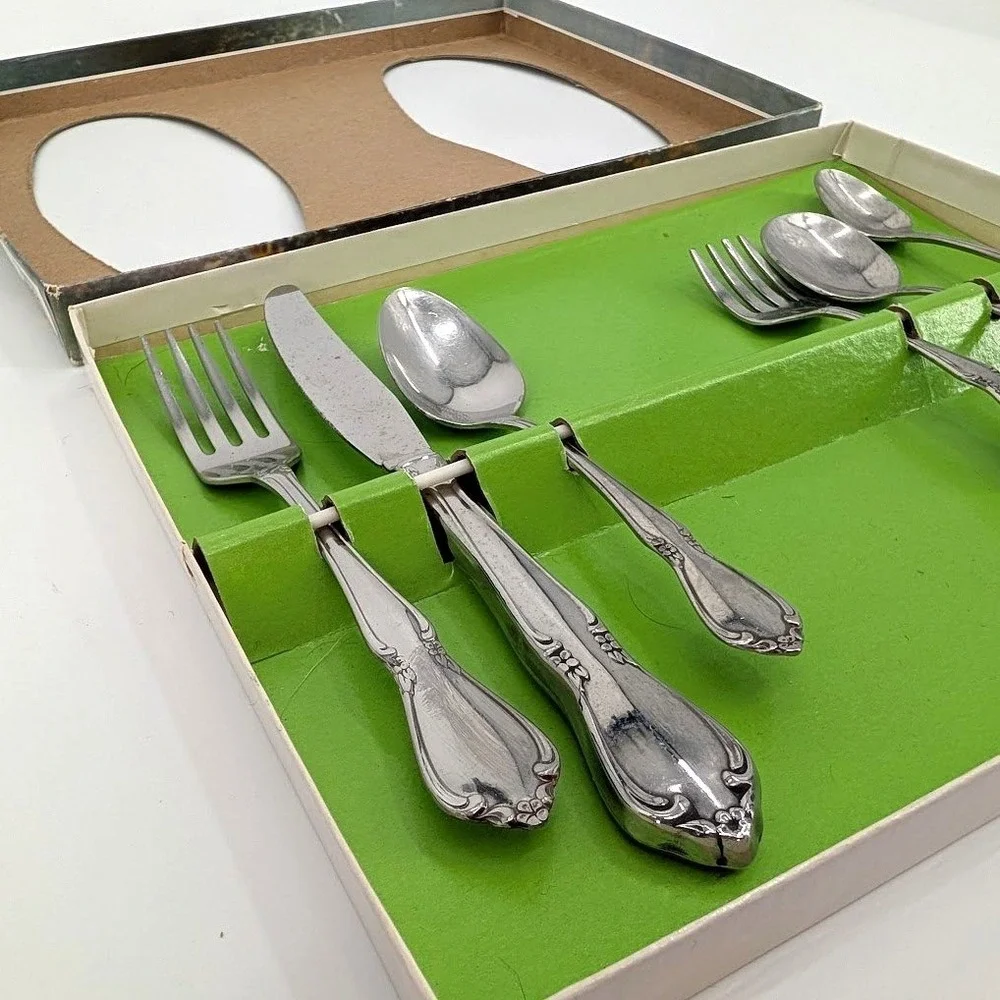 Oneida‎ Chateau Stainless for Young Folks 6-Pc Progress Set Vintage Flatware